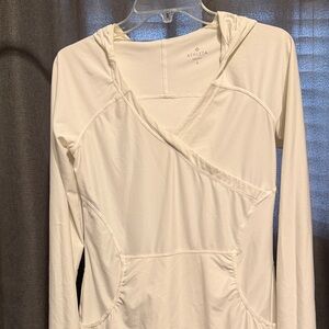 Athleta White Long Sleeve Hoodie